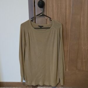 Staccato Olive Long Sleeve Crewneck Top
